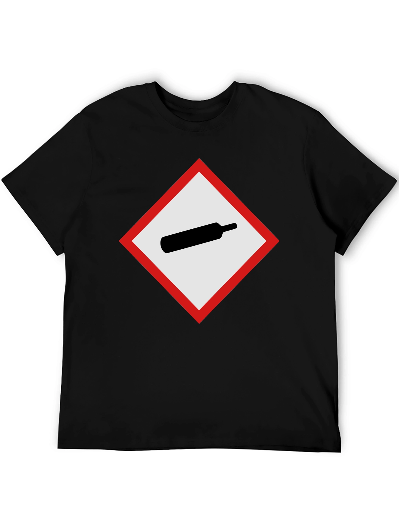 GHS Gas Cylinder T-Shirt - Black Crew Neck Tee