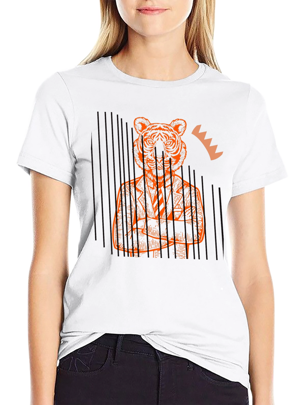 Tiger Suit Graphic Tee - Unique Style