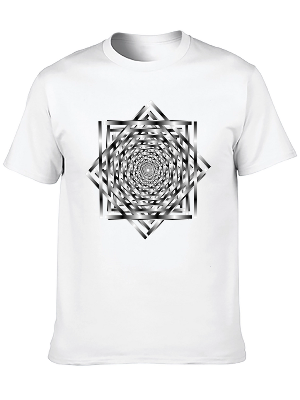 Optical Illusion T-Shirt - Geometric Design