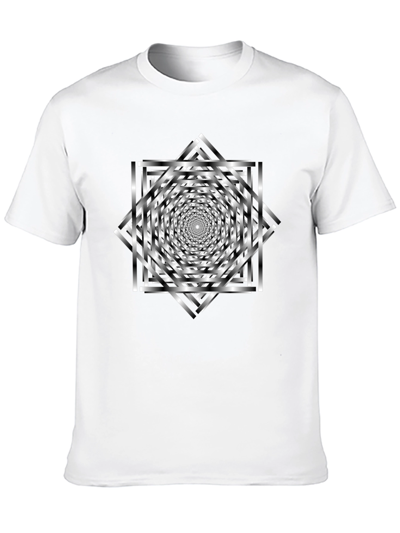 Optical Illusion T-Shirt - Geometric Design
