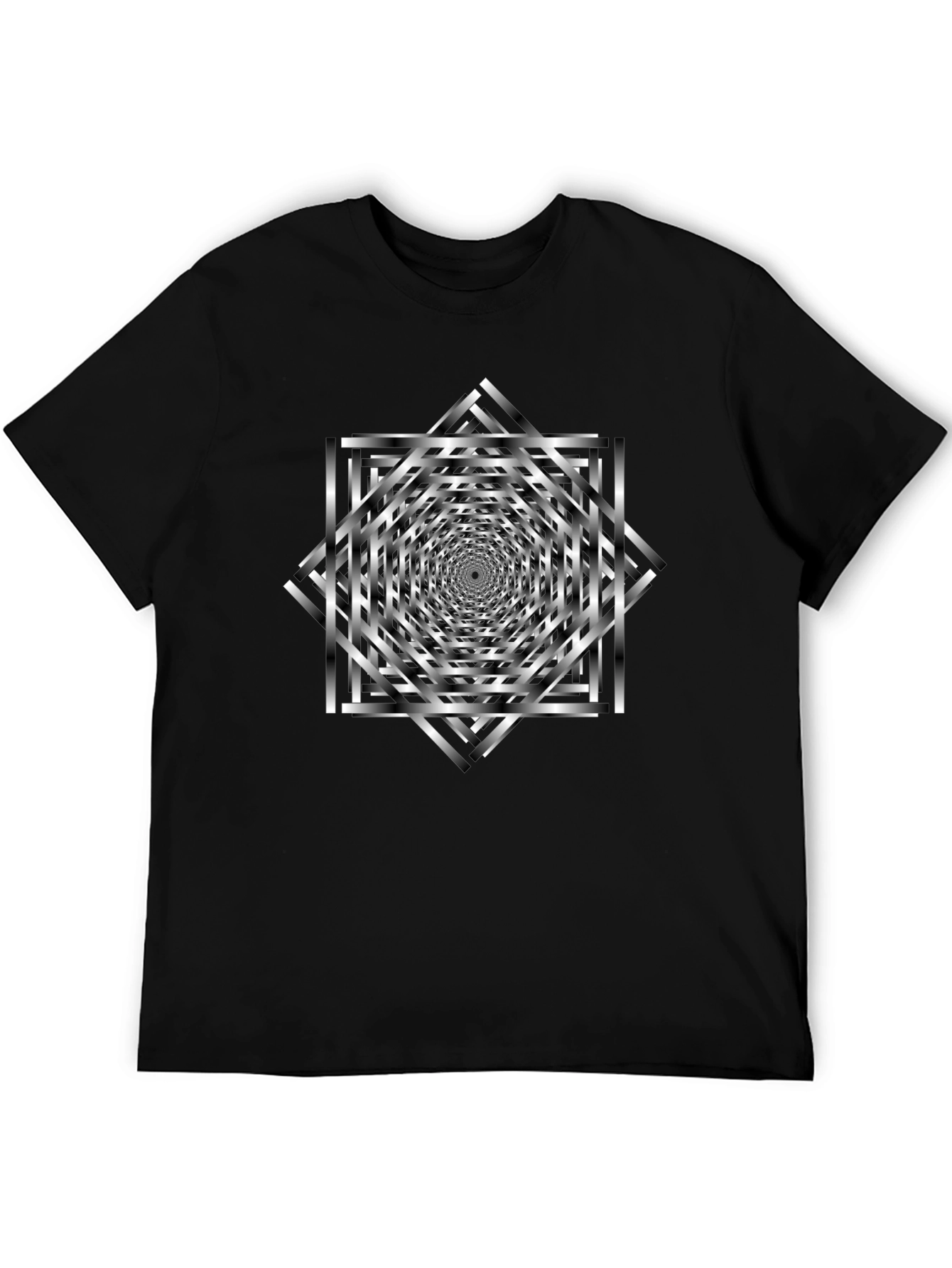 Optical Illusion T-Shirt - Geometric Design