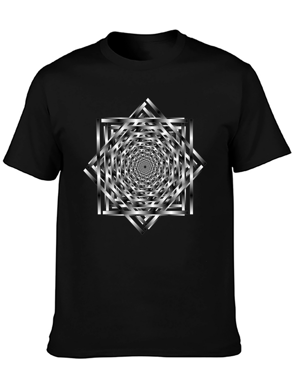 Optical Illusion T-Shirt - Geometric Design