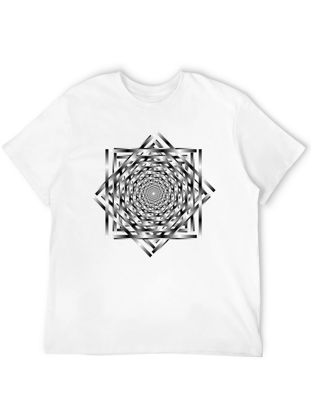 Optical Illusion T-Shirt - Geometric Design