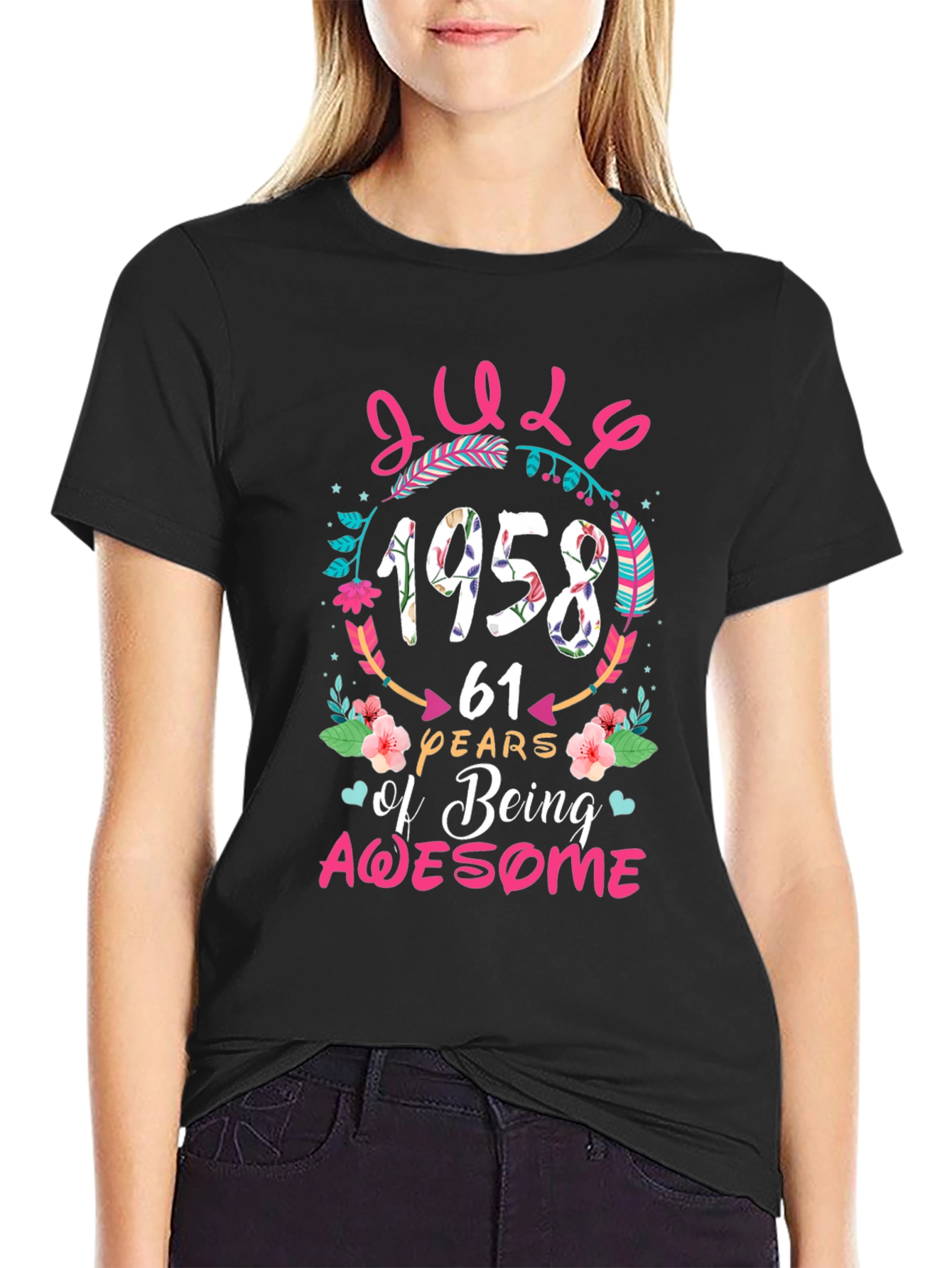 July 1958 Birthday T-Shirt - 61 Years of Awesome!