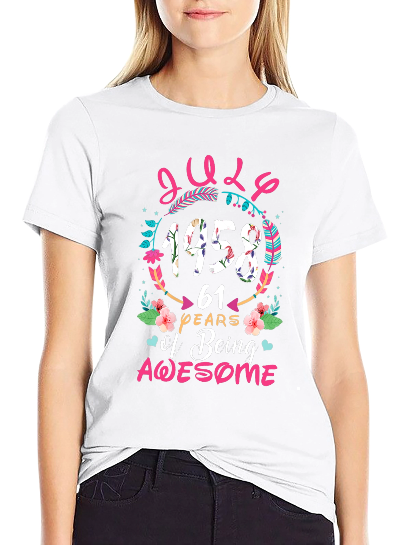 July 1958 Birthday T-Shirt - 61 Years of Awesome!