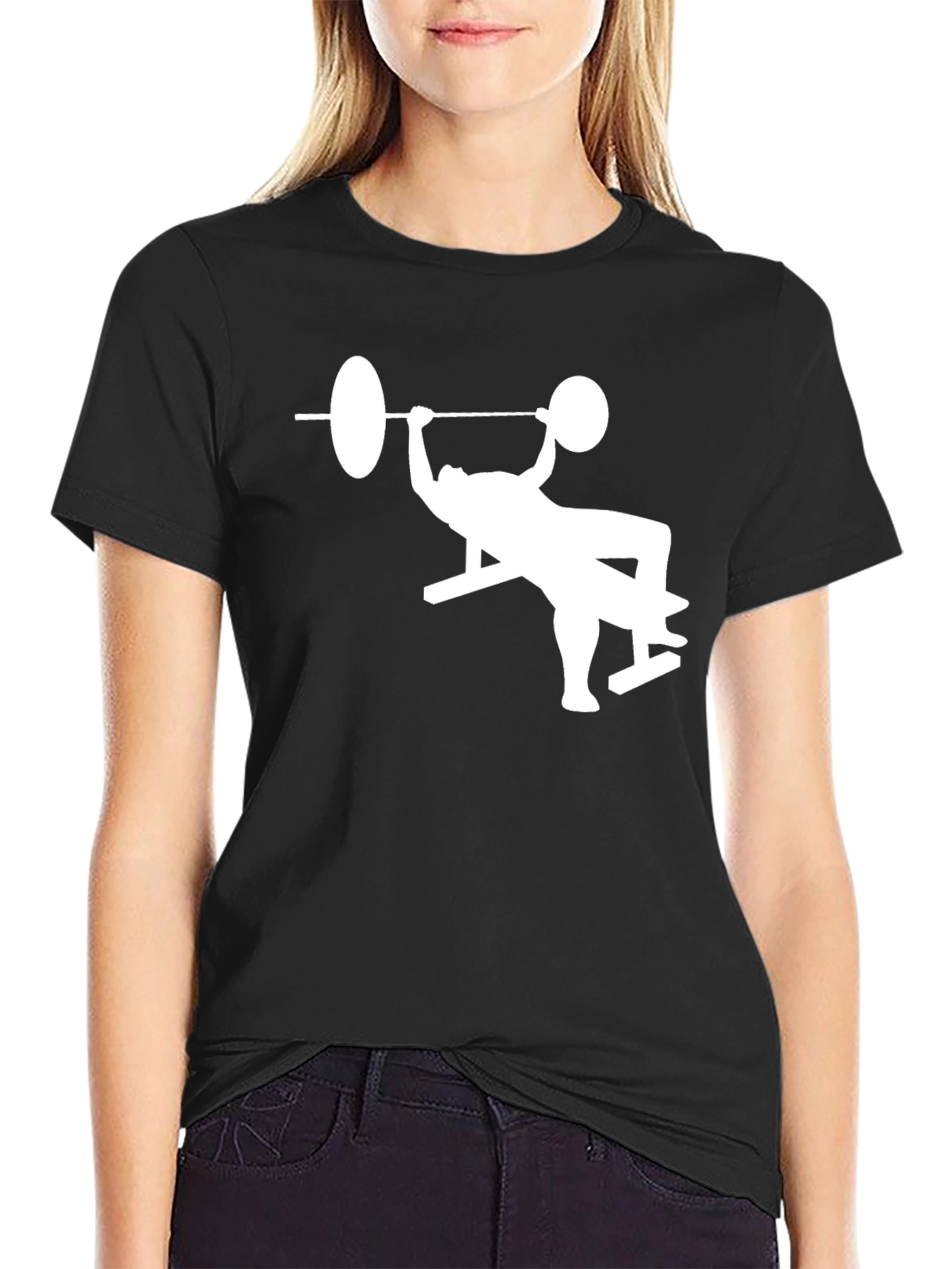 Bench Press Graphic Tee - Black Fitness Shirt