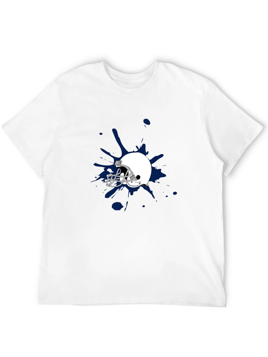 Football Helmet Splash Graphic Tee - Stylish & Unique