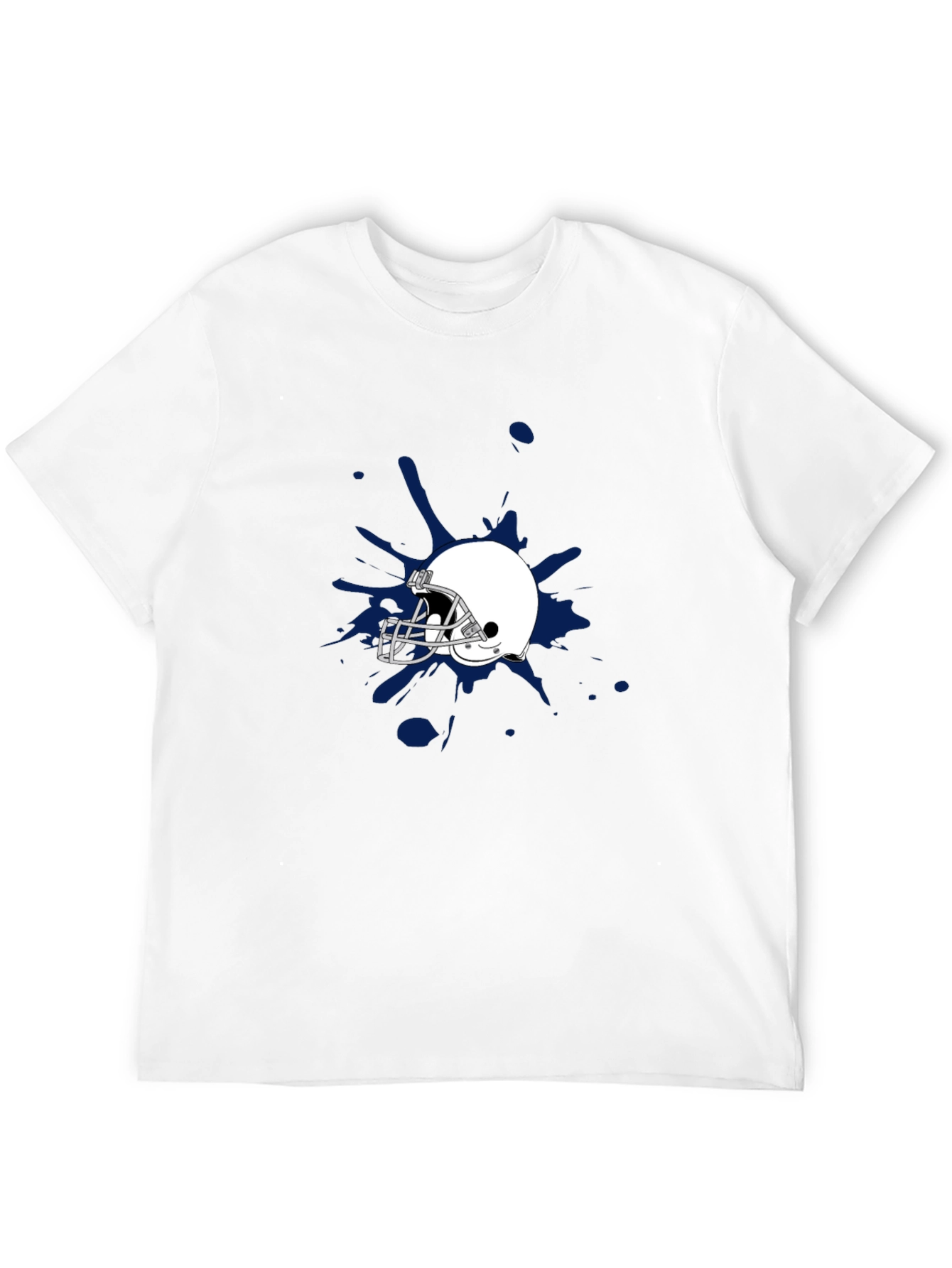 Football Helmet Splash Graphic Tee - Stylish & Unique