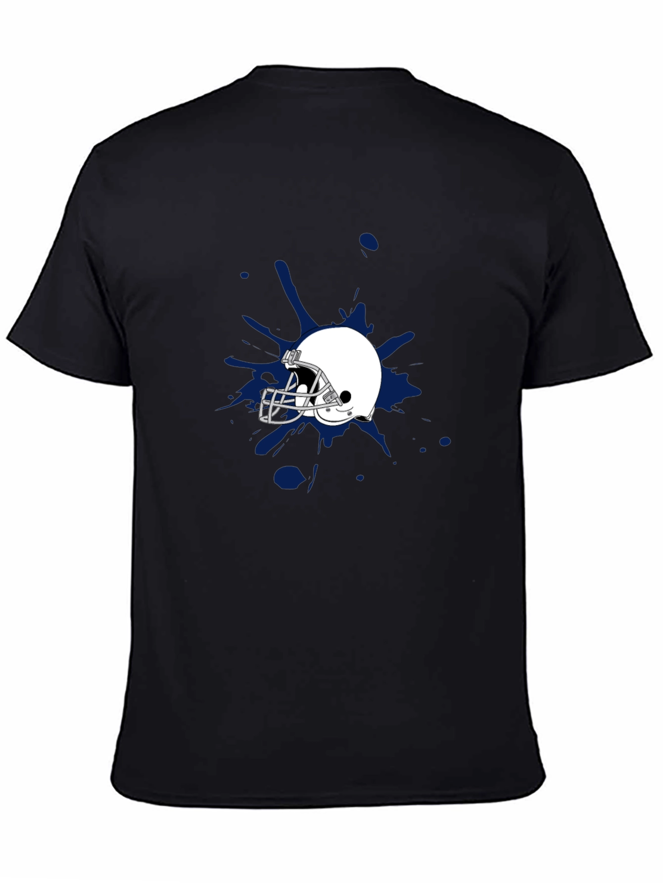 Football Helmet Splash Graphic Tee - Stylish & Unique