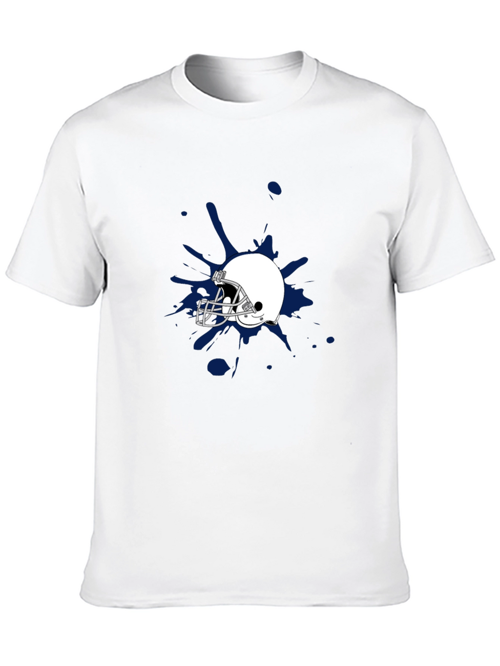 Football Helmet Splash Graphic Tee - Stylish & Unique