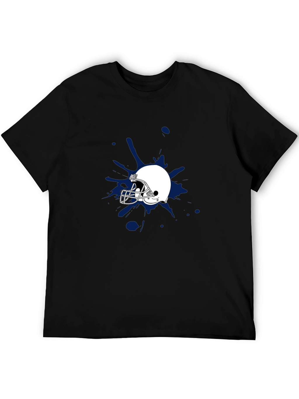 Football Helmet Splash Graphic Tee - Stylish & Unique