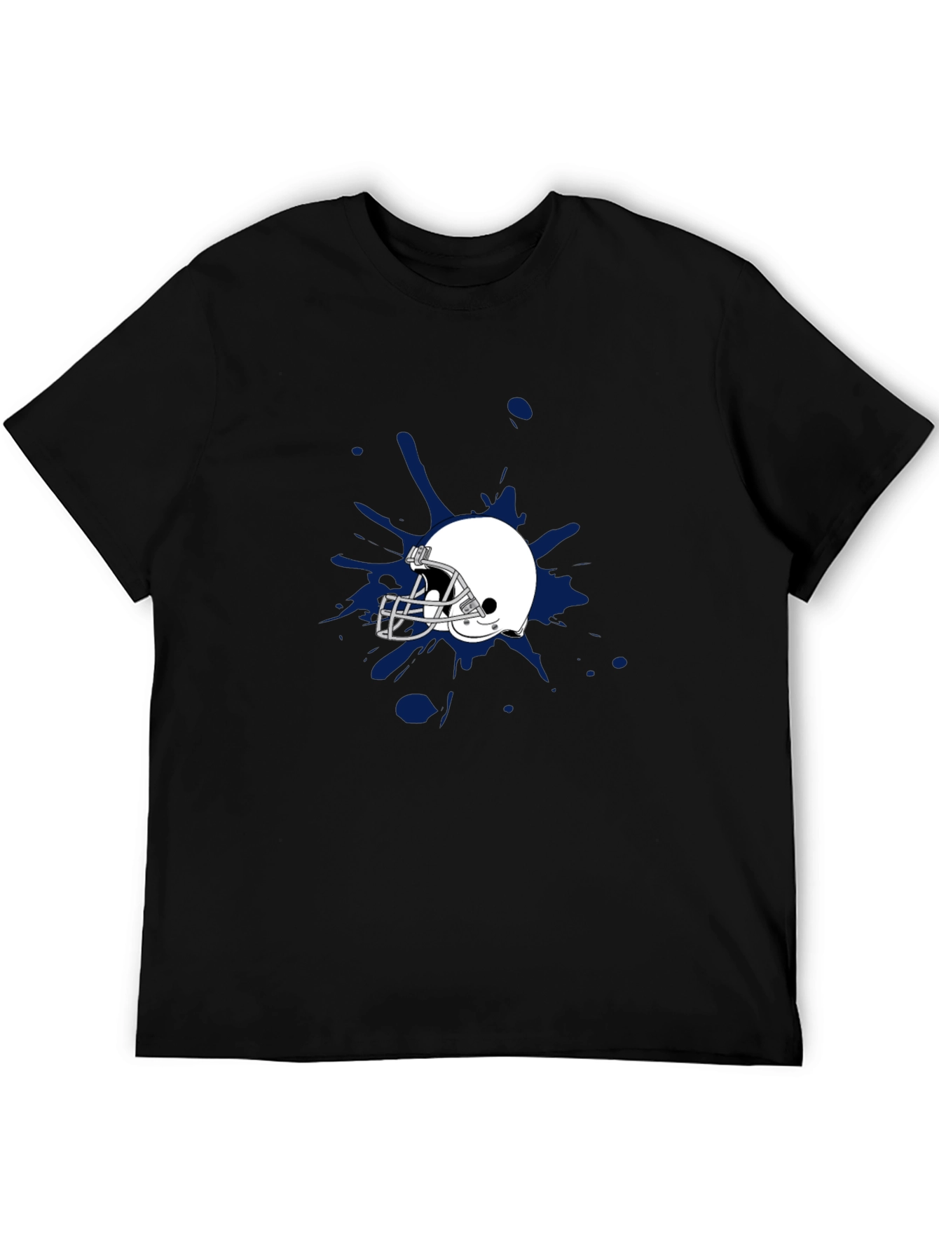 Football Helmet Splash Graphic Tee - Stylish & Unique