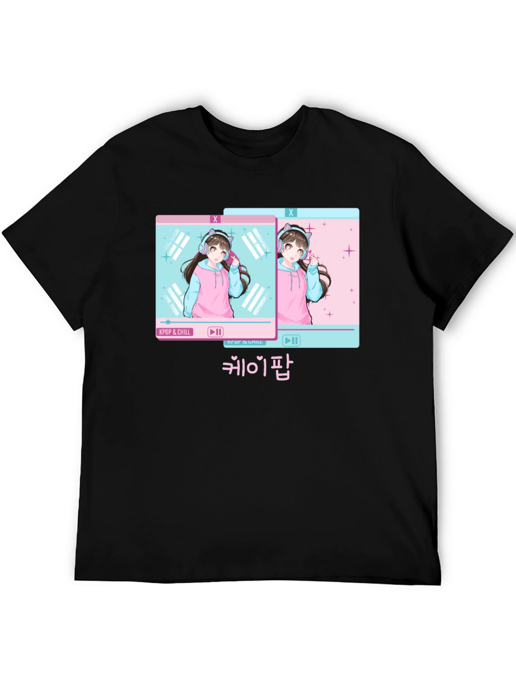 Kpop & Chill Anime Girl Graphic Tee