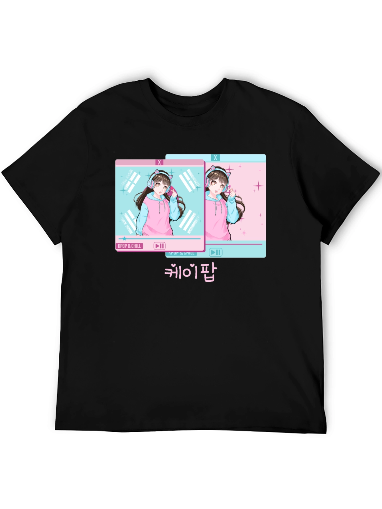 Kpop & Chill Anime Girl Graphic Tee