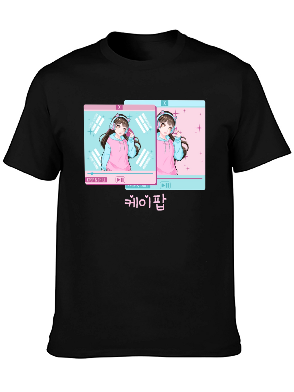 Kpop & Chill Anime Girl Graphic Tee