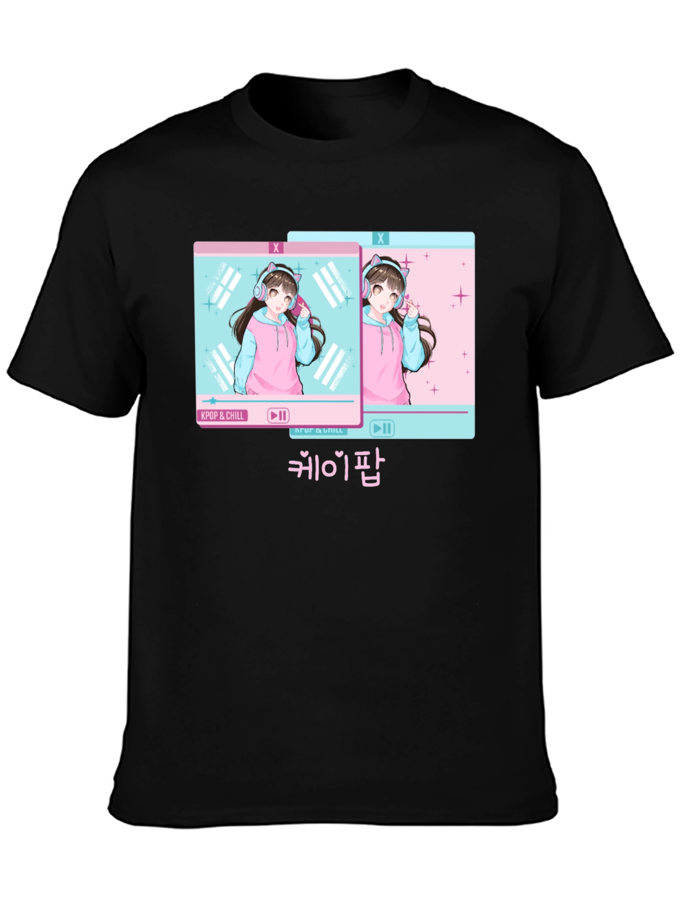 Kpop & Chill Anime Girl Graphic Tee