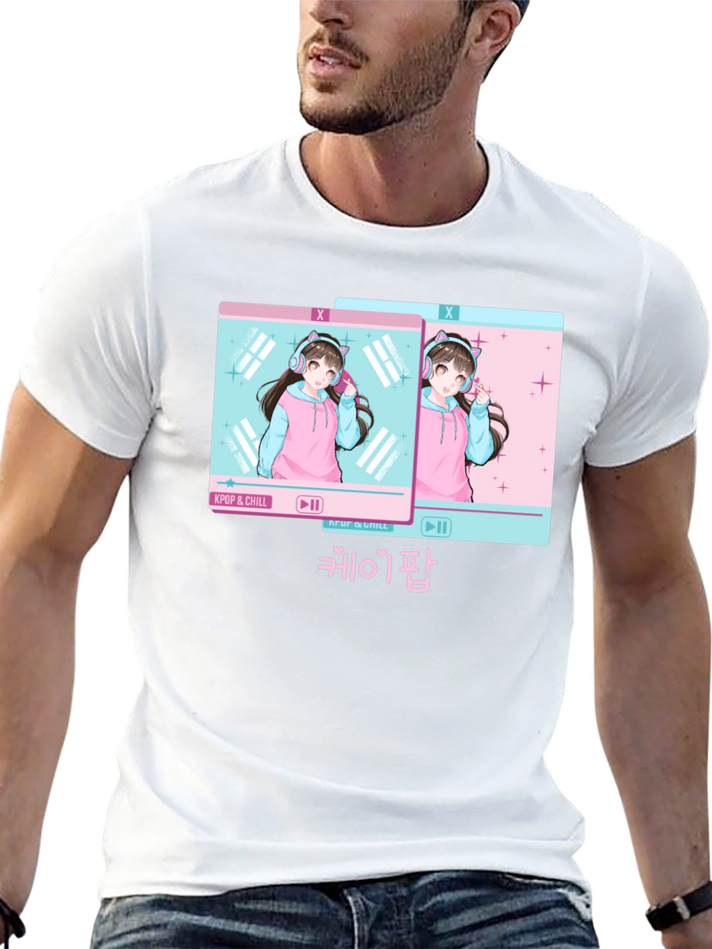Kpop & Chill Anime Girl Graphic Tee
