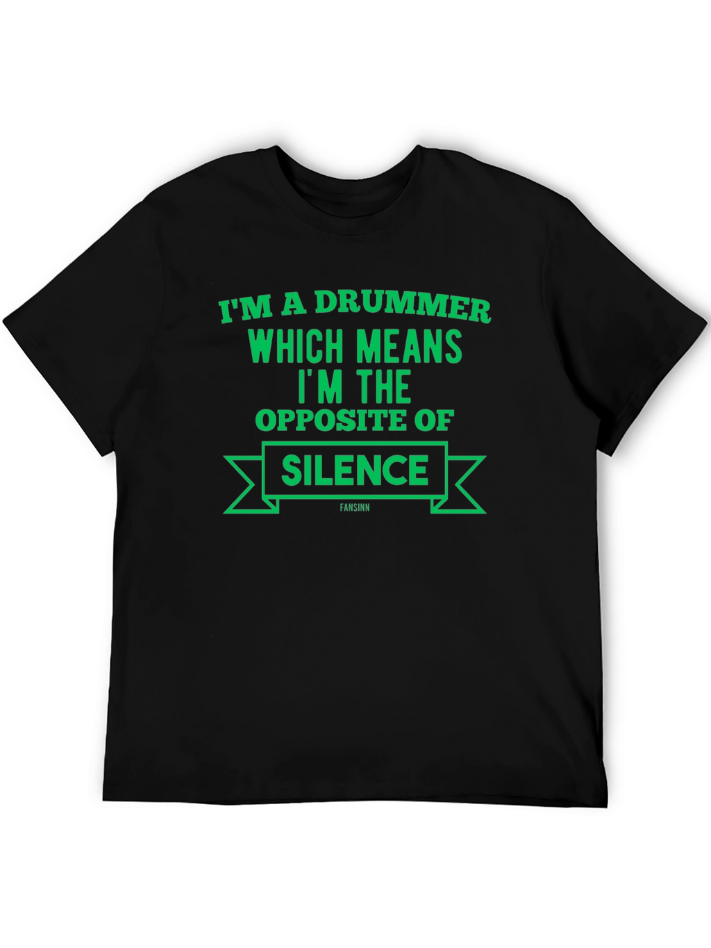 Drummer Opposite of Silence Black T-Shirt