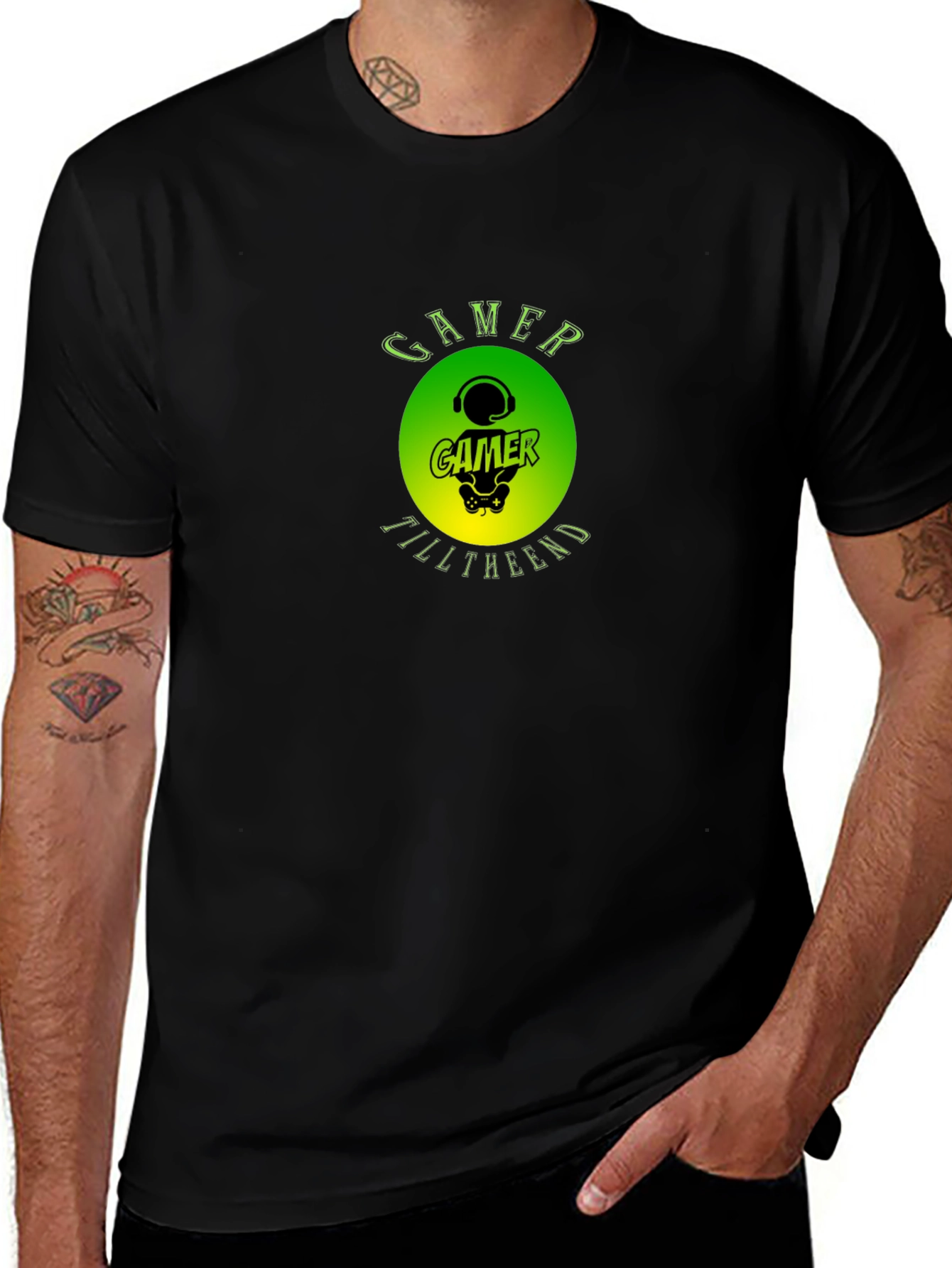 Gamer Till The End Black T-Shirt