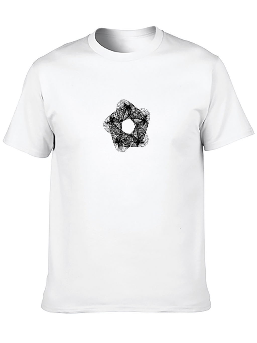 Geometric Print Black T-Shirt