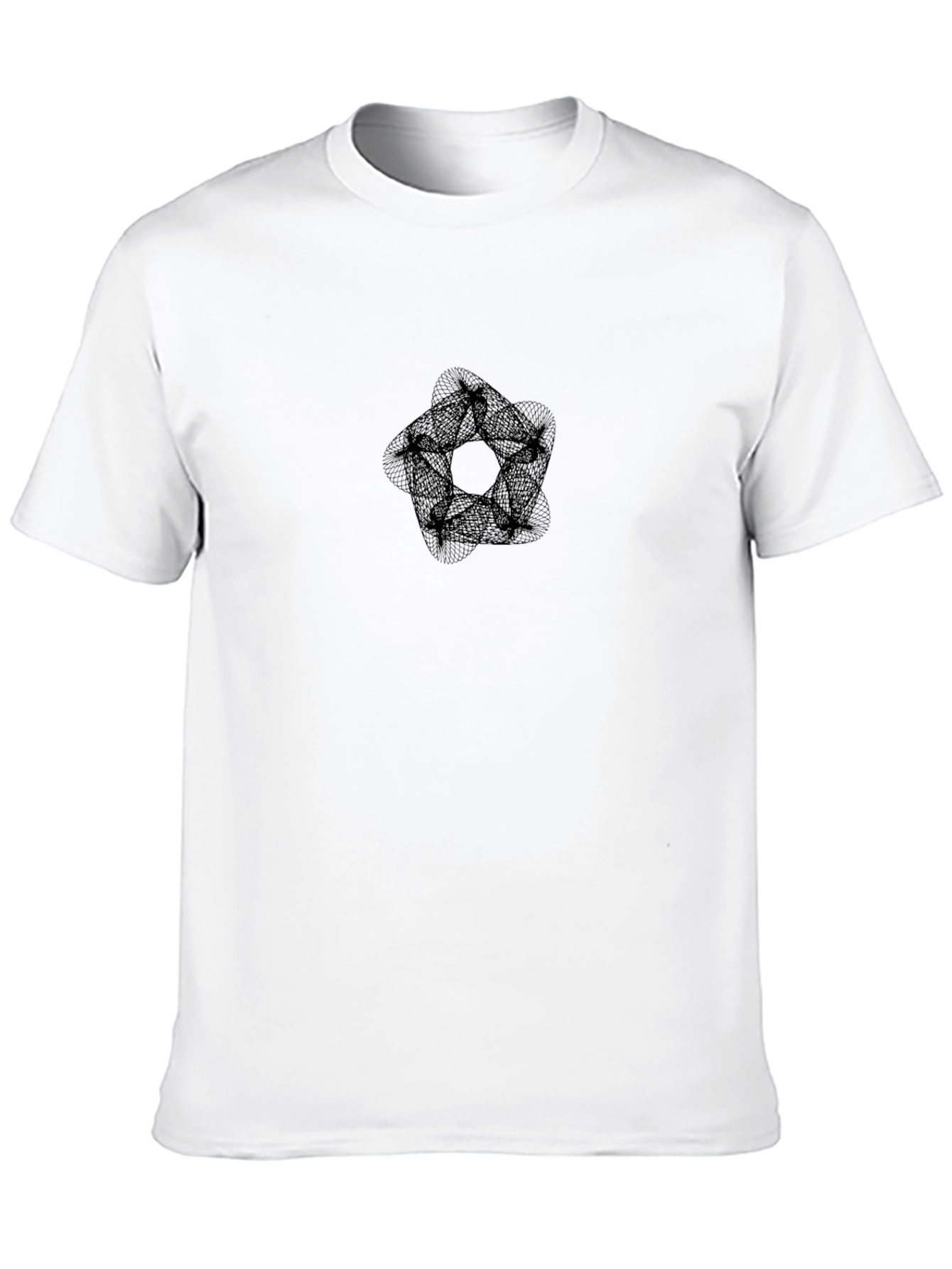 Geometric Print Black T-Shirt