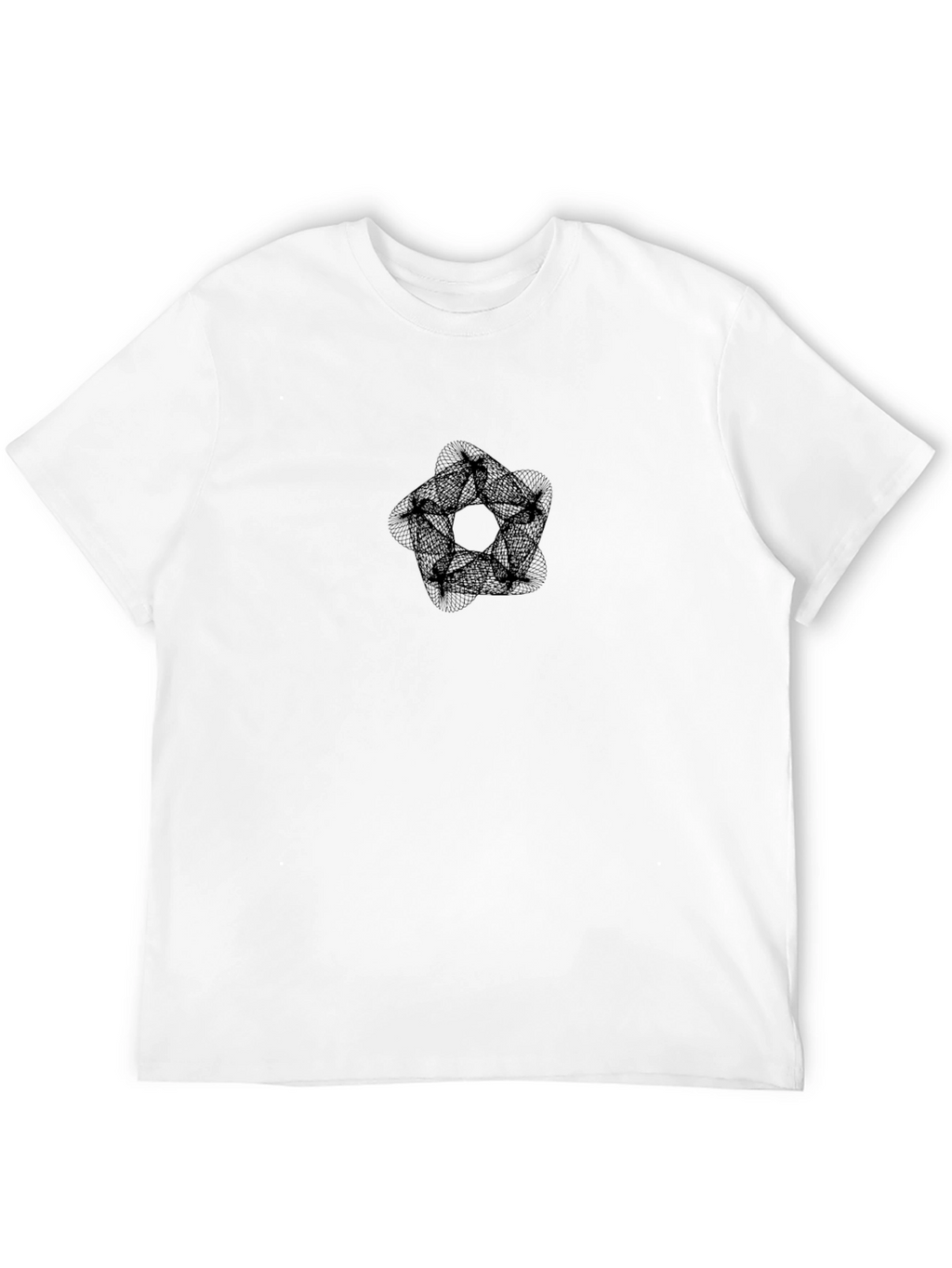 Geometric Print Black T-Shirt