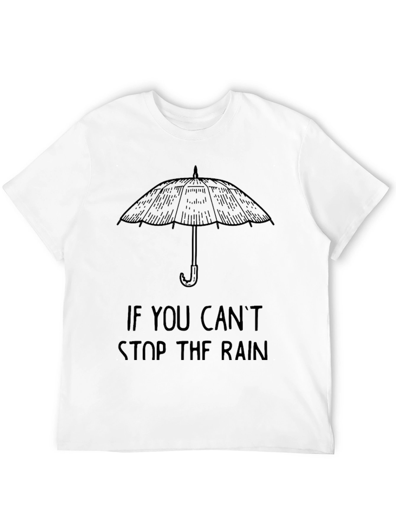 Umbrella Graphic Mens Black T-Shirt