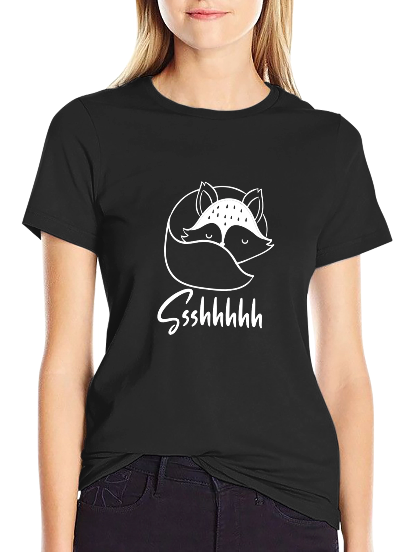 Fox Ssshhhh T-Shirt - Unisex Crew Neck Tee