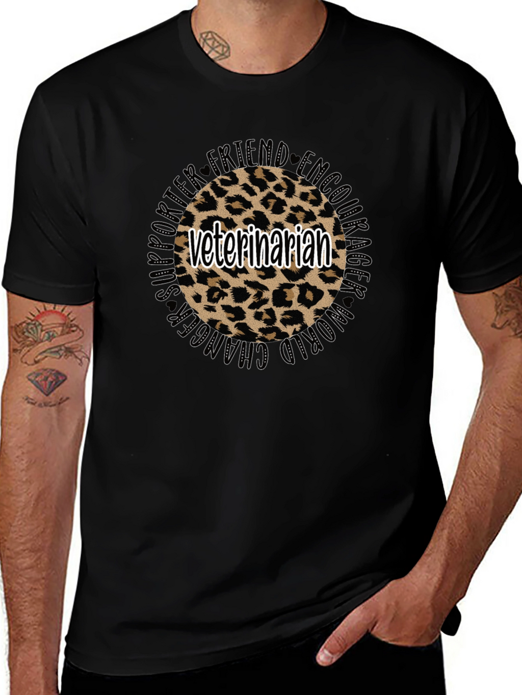 Veterinarian Leopard Print T-Shirt