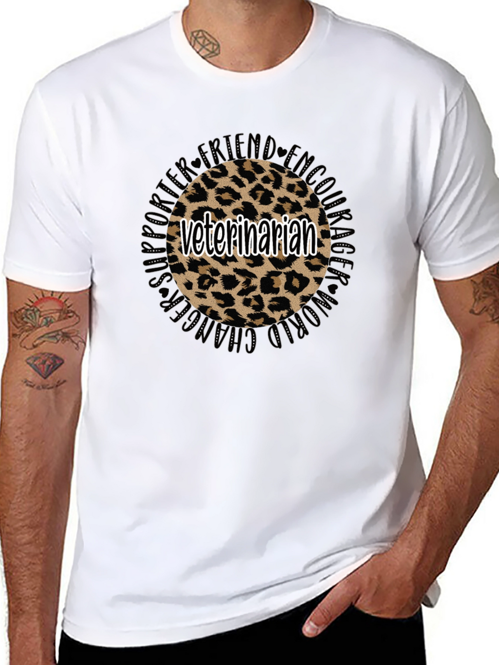 Veterinarian Leopard Print T-Shirt