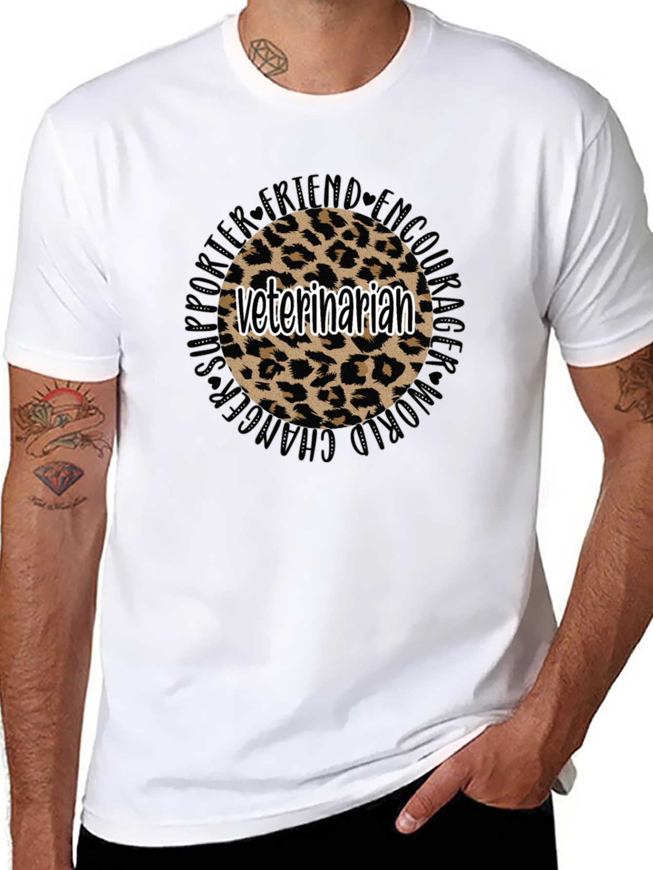 Veterinarian Leopard Print T-Shirt