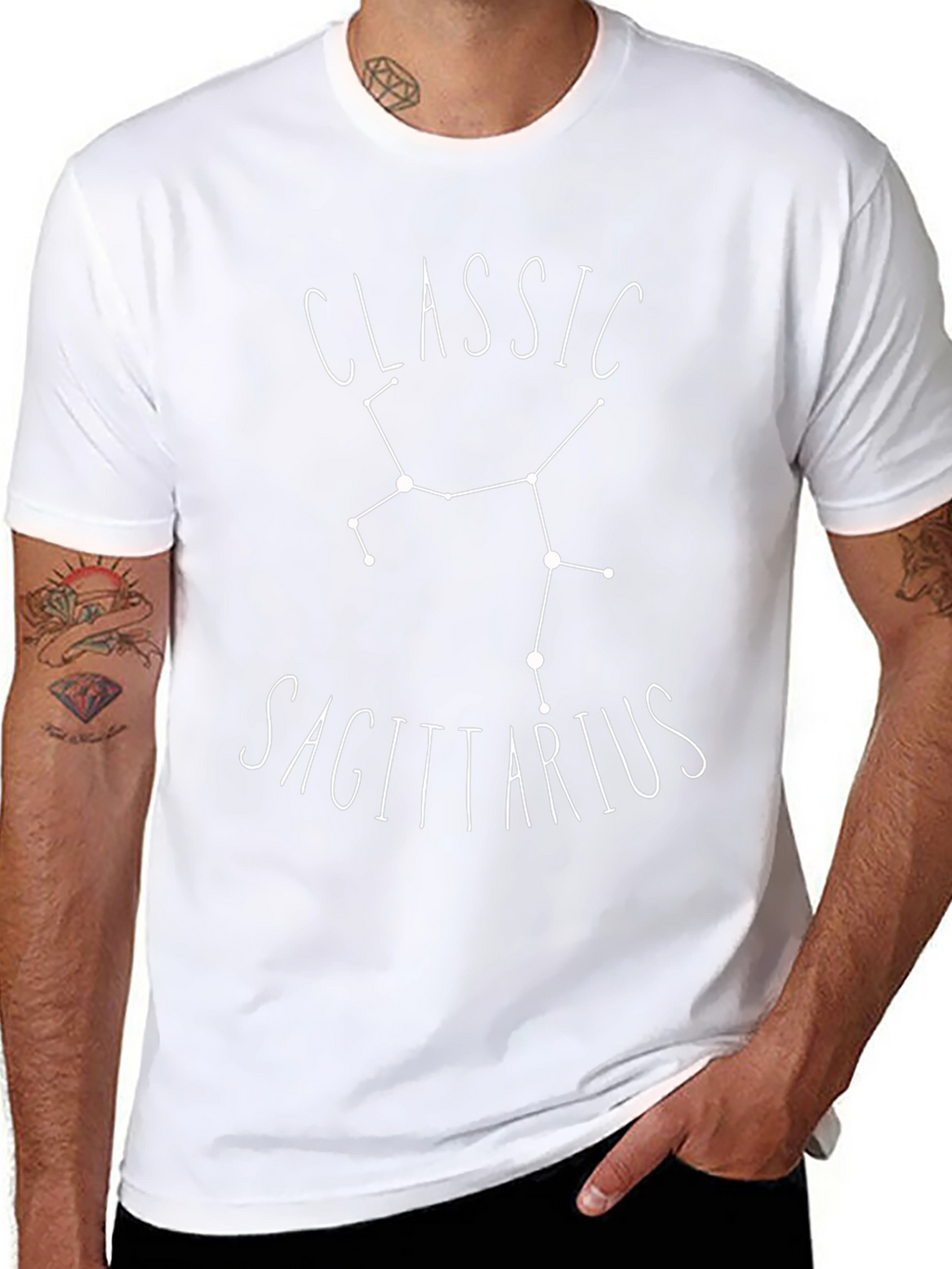 Classic Sagittarius Constellation Graphic Tee