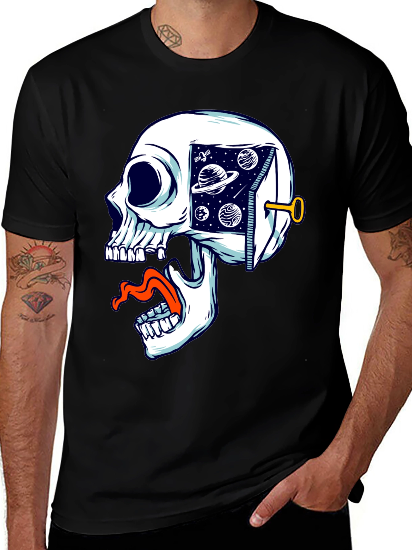 Cosmic Skull T-Shirt - Unisex Graphic Tee
