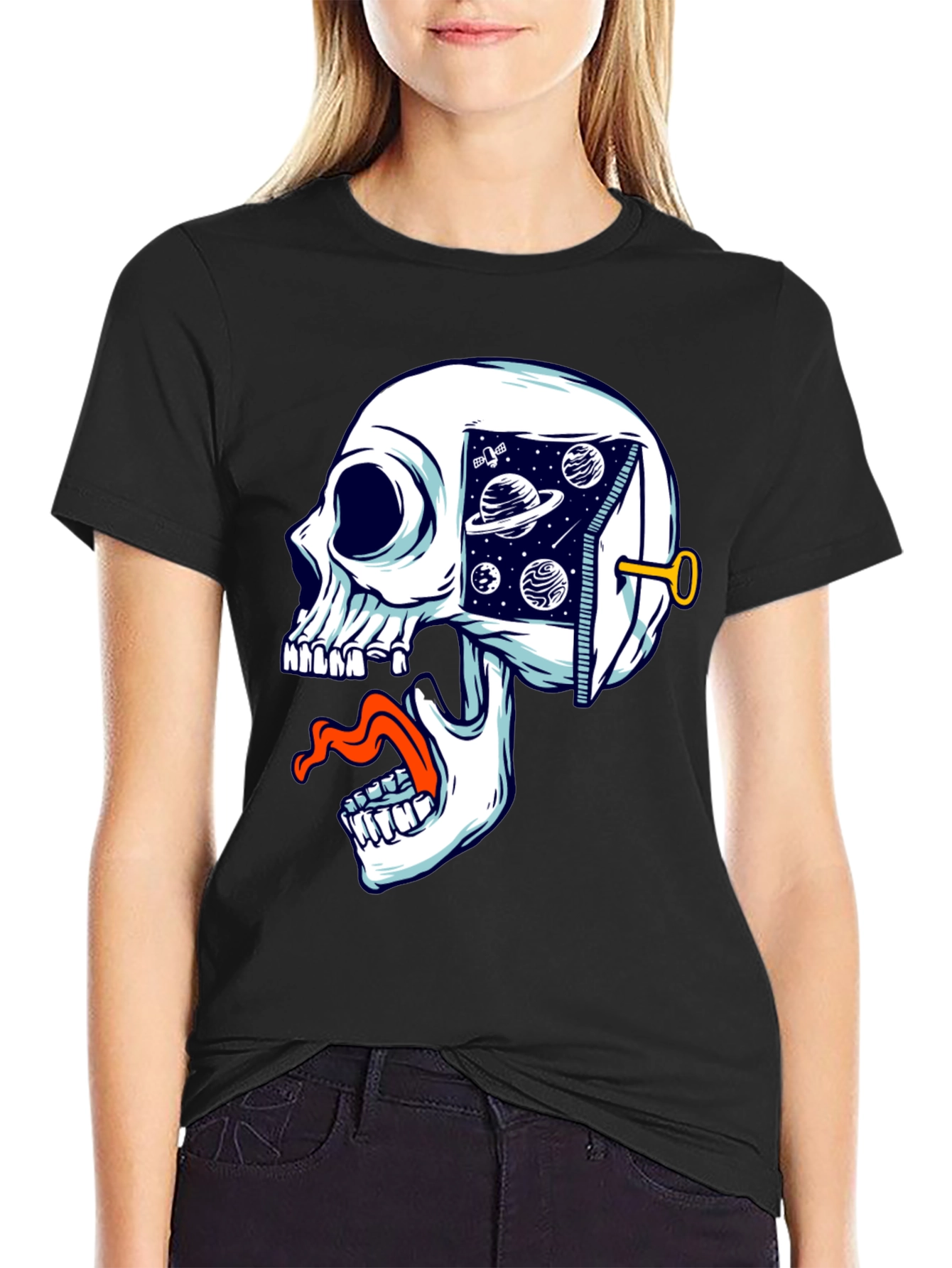 Cosmic Skull T-Shirt - Unisex Graphic Tee