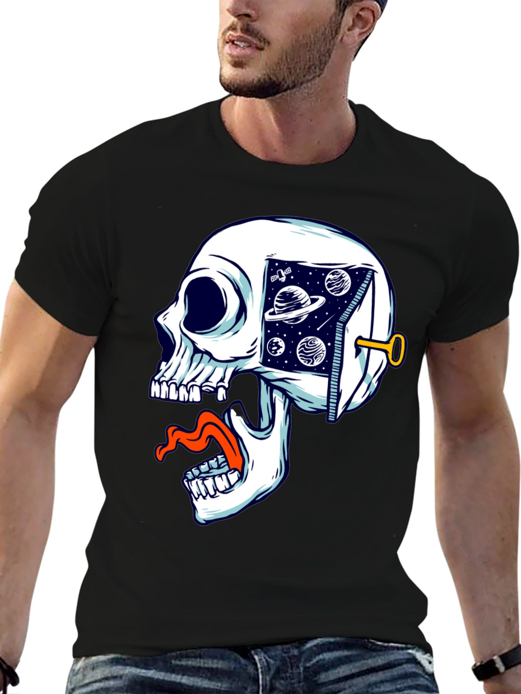 Cosmic Skull T-Shirt - Unisex Graphic Tee
