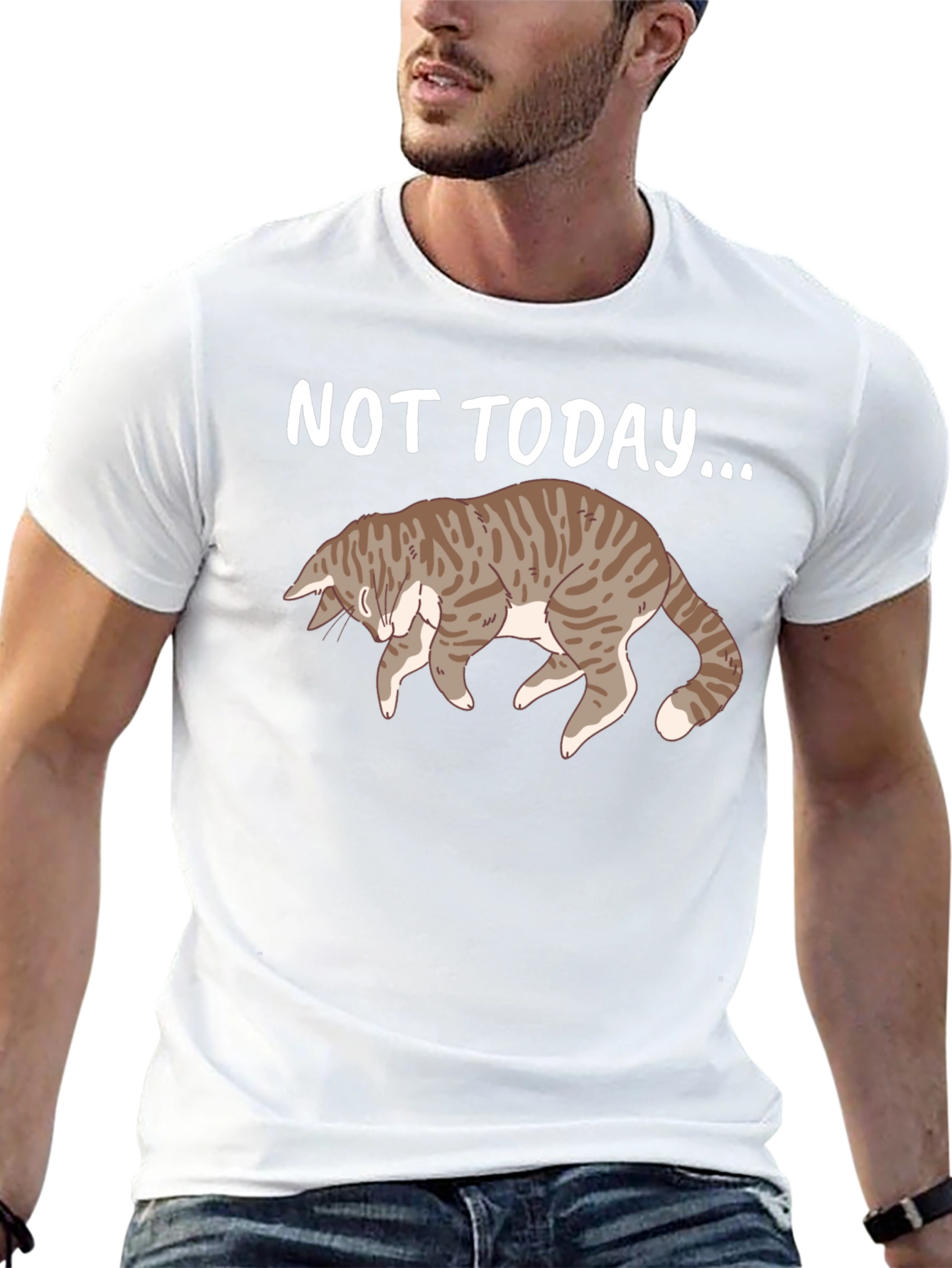 Not Today Cat T-Shirt Funny Graphic Tee