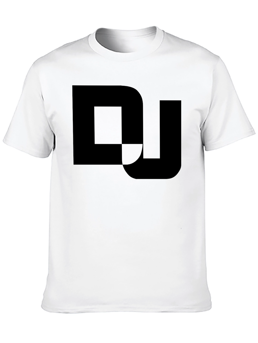 Mens Black Graphic Tee - DJ Logo Design