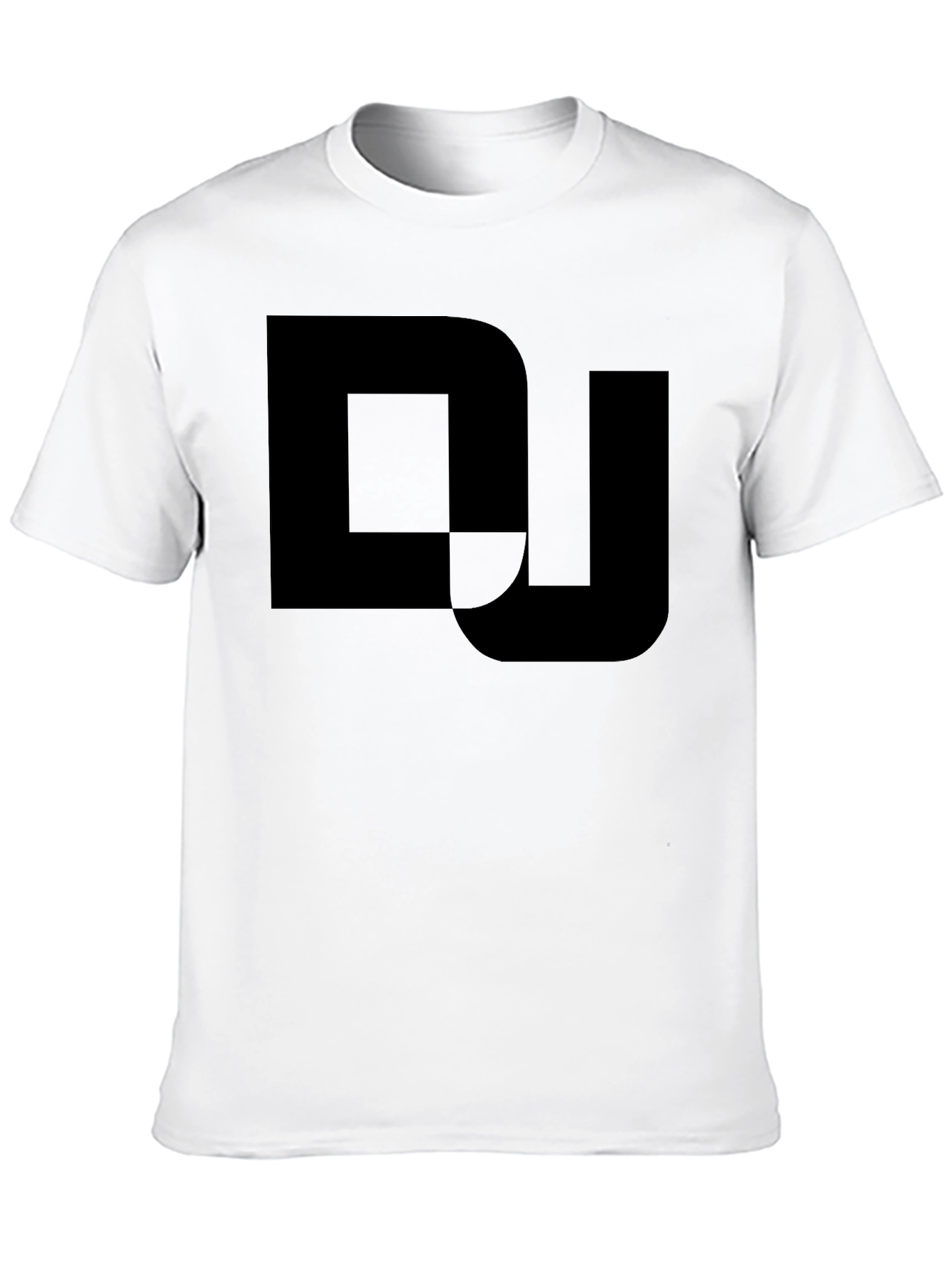 Mens Black Graphic Tee - DJ Logo Design