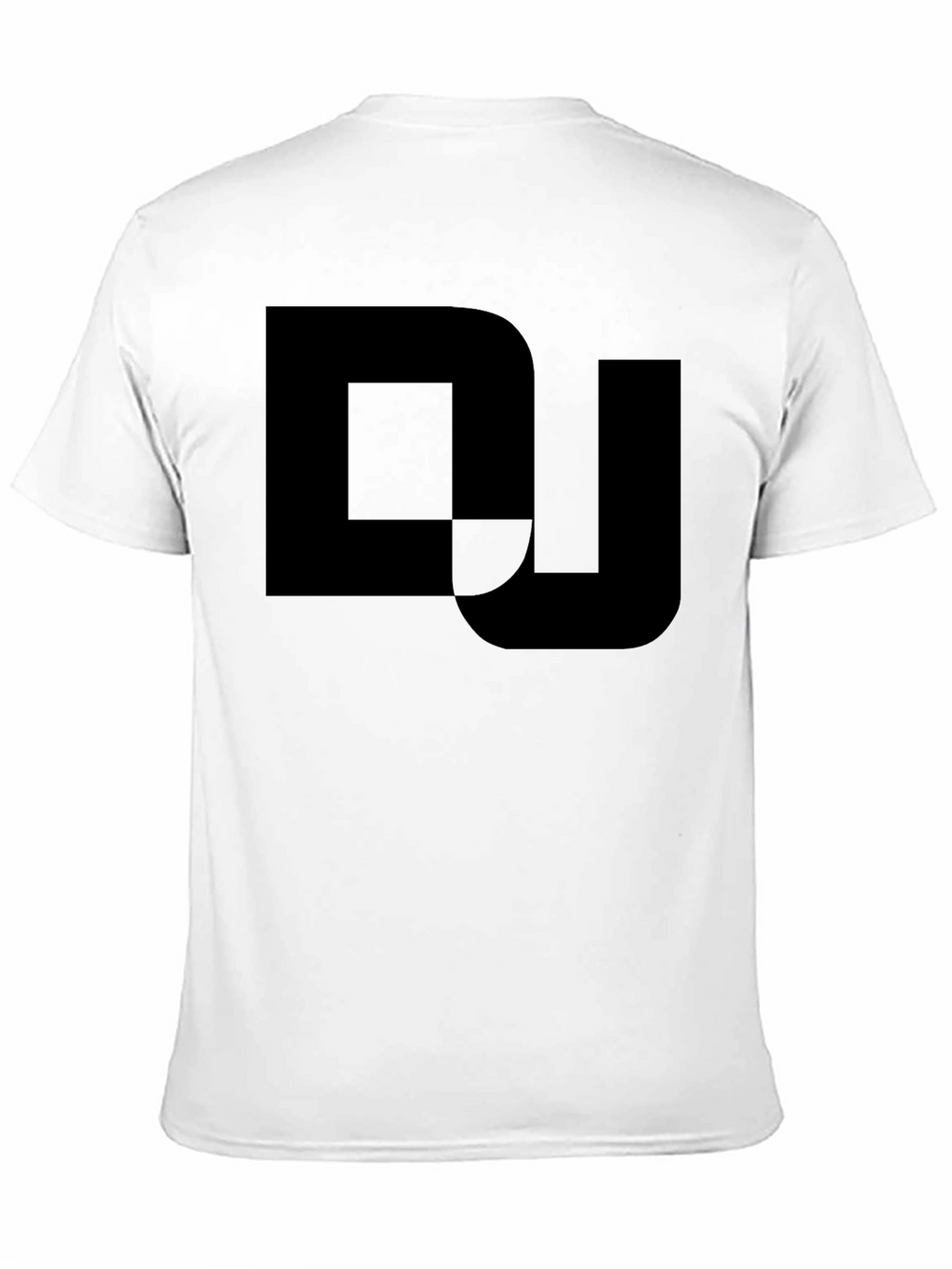 Mens Black Graphic Tee - DJ Logo Design