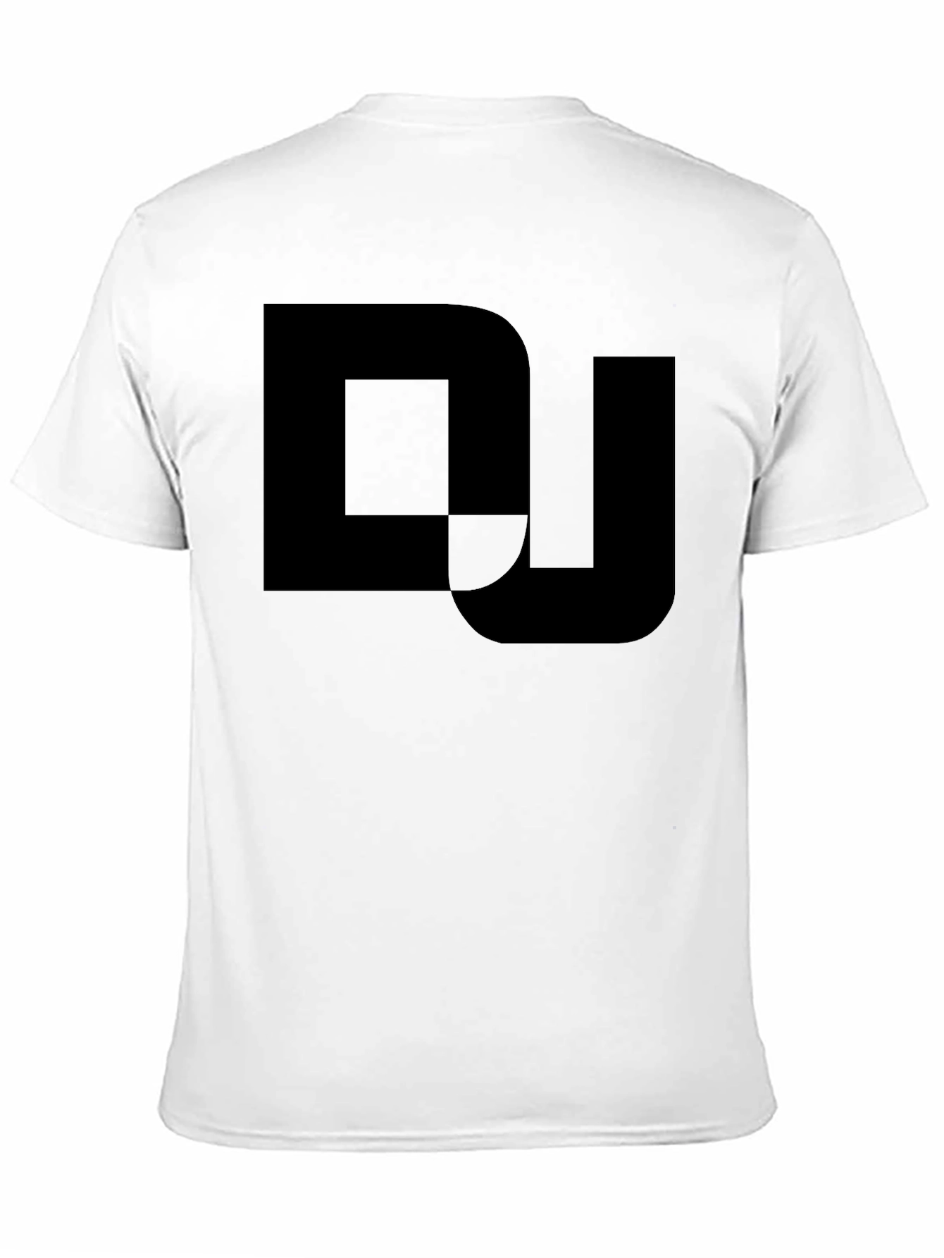 Mens Black Graphic Tee - DJ Logo Design