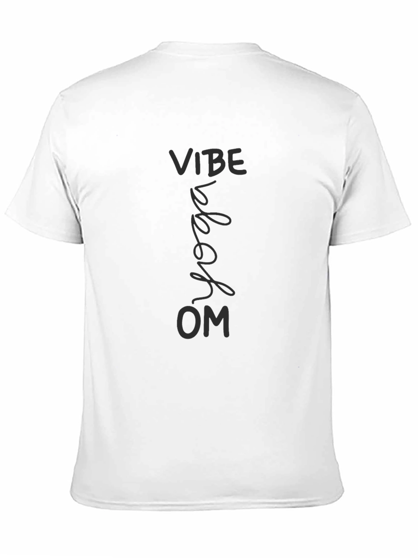 Mens Black Vibe Yoga Om Graphic Tee