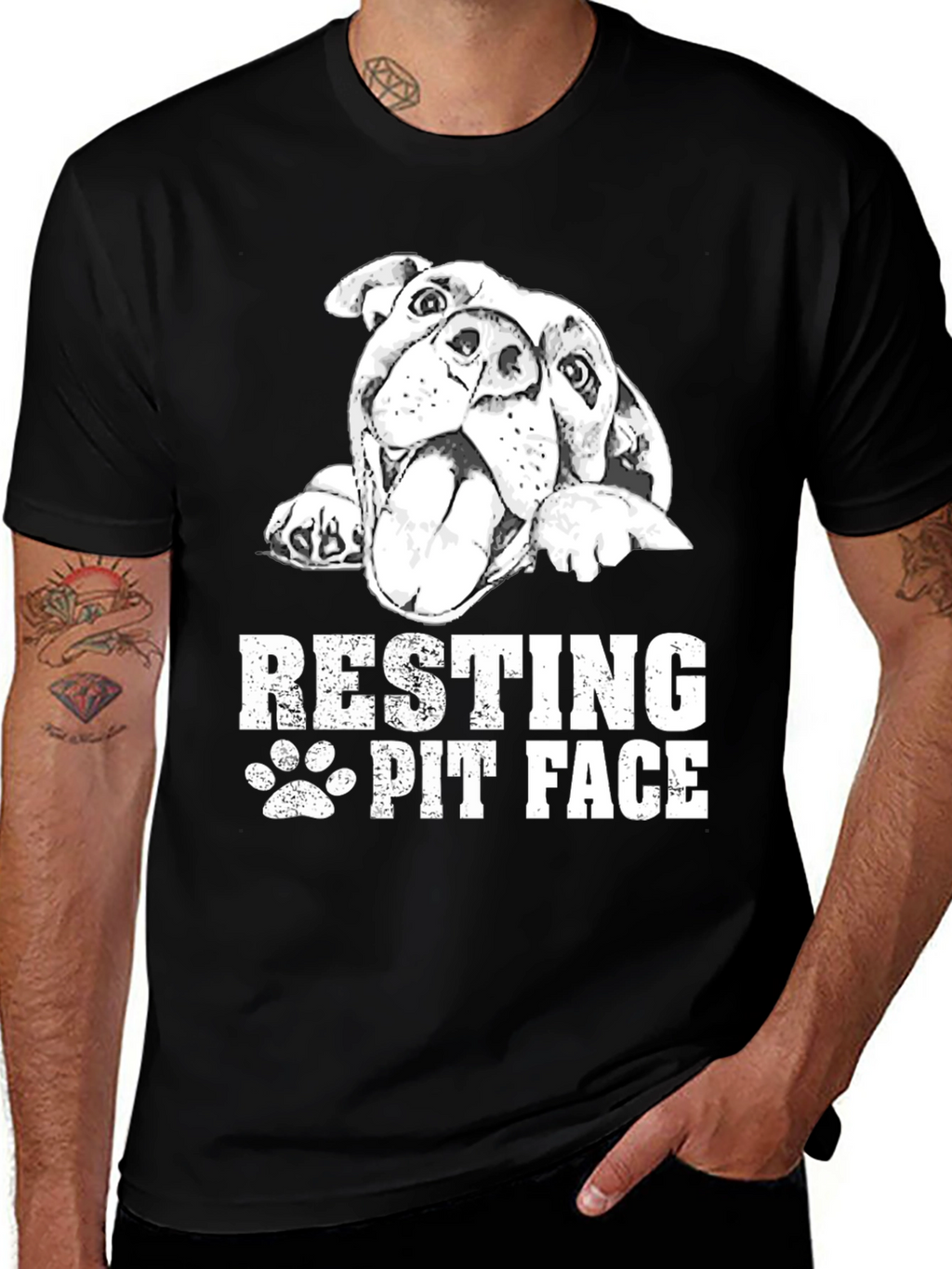 Resting Pit Face Black T-Shirt