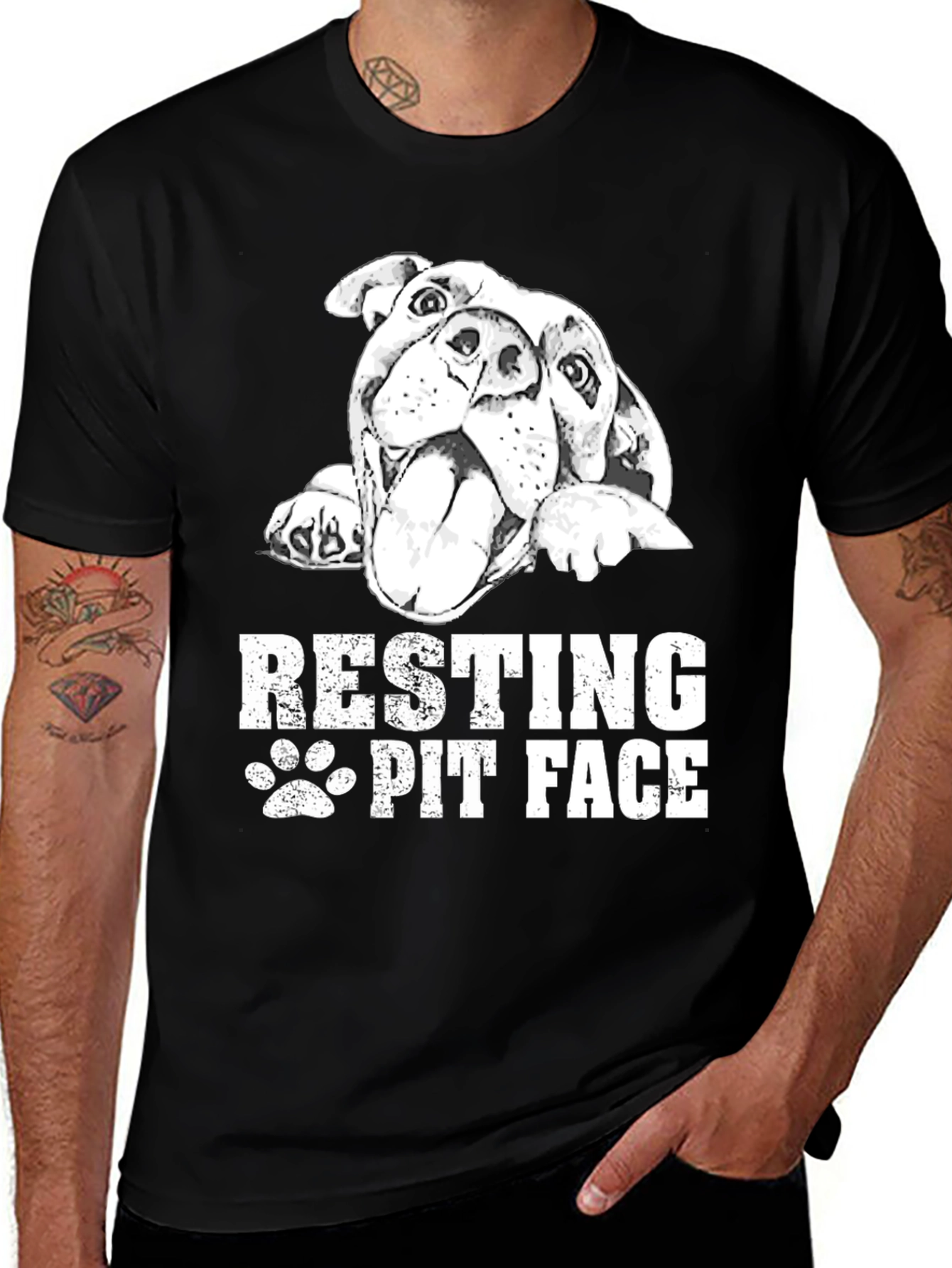 Resting Pit Face Black T-Shirt