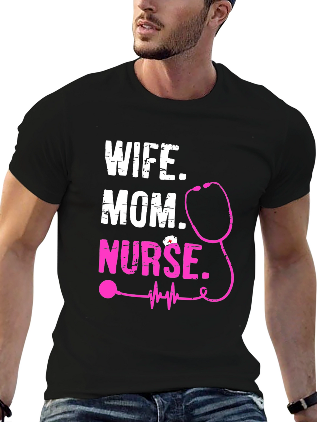 Wife Mom Nurse Graphic Tee