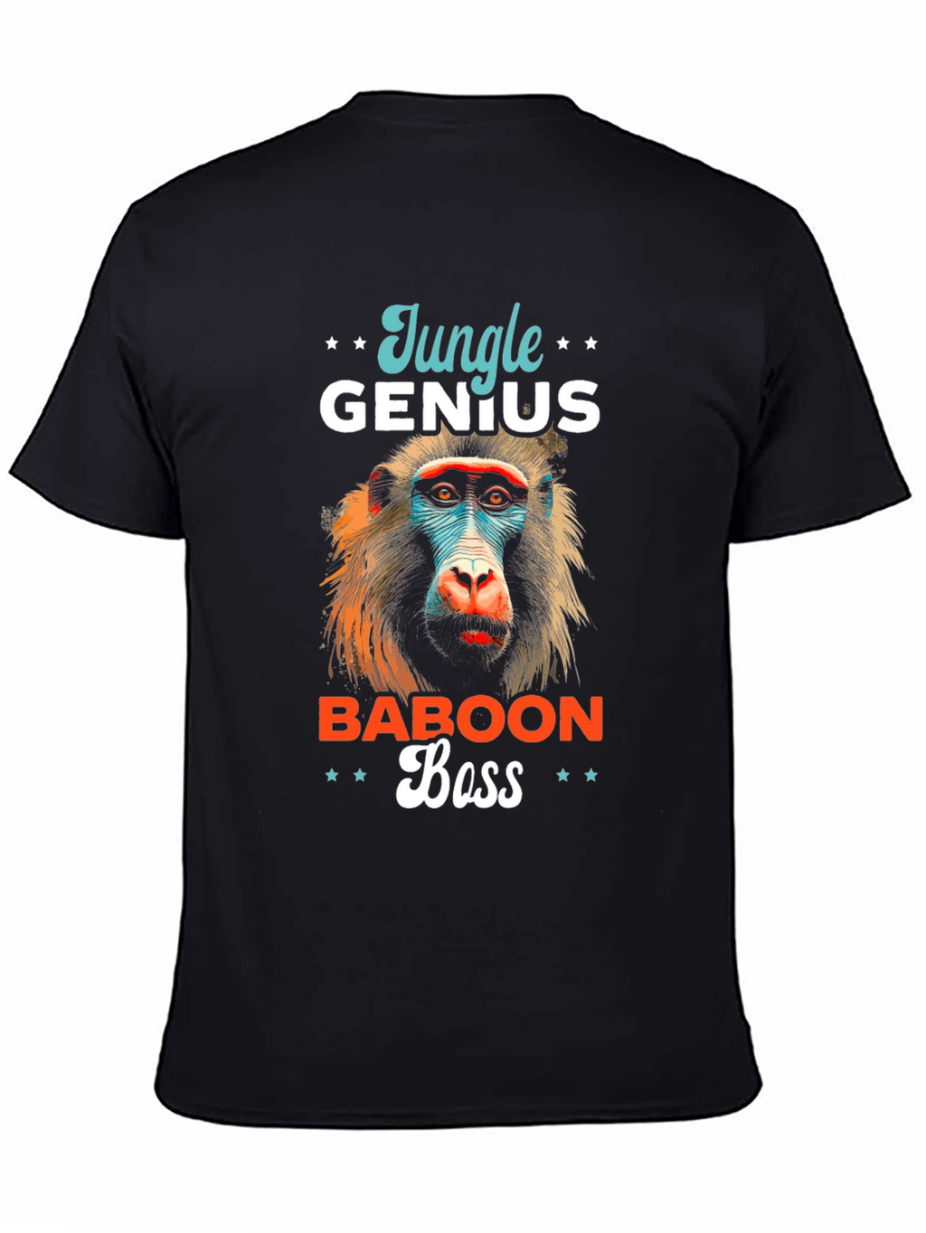 Jungle Genius Baboon Boss Graphic T-Shirt