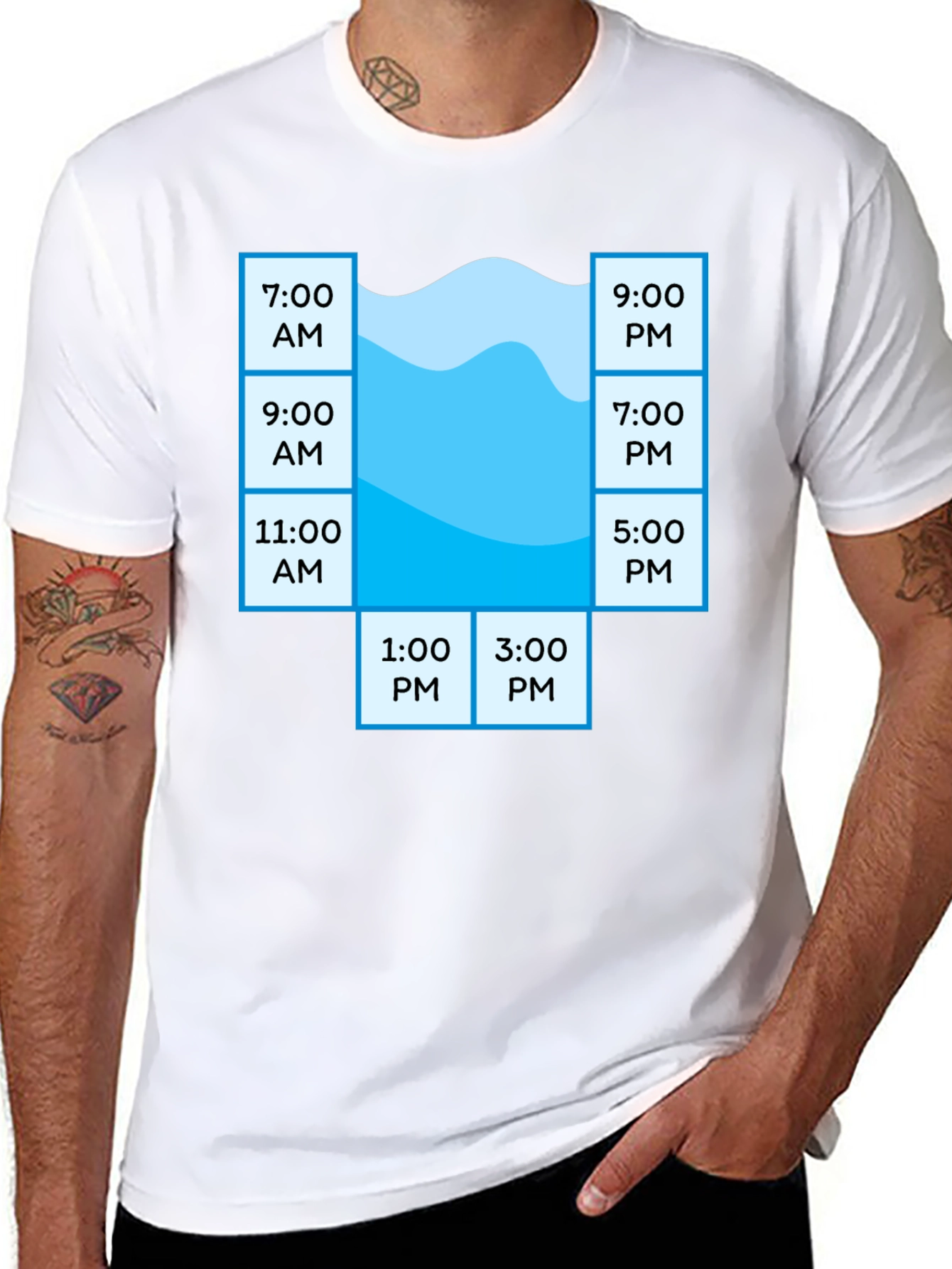 Pool Schedule T-Shirt - Funny Swim Time Planner Tee