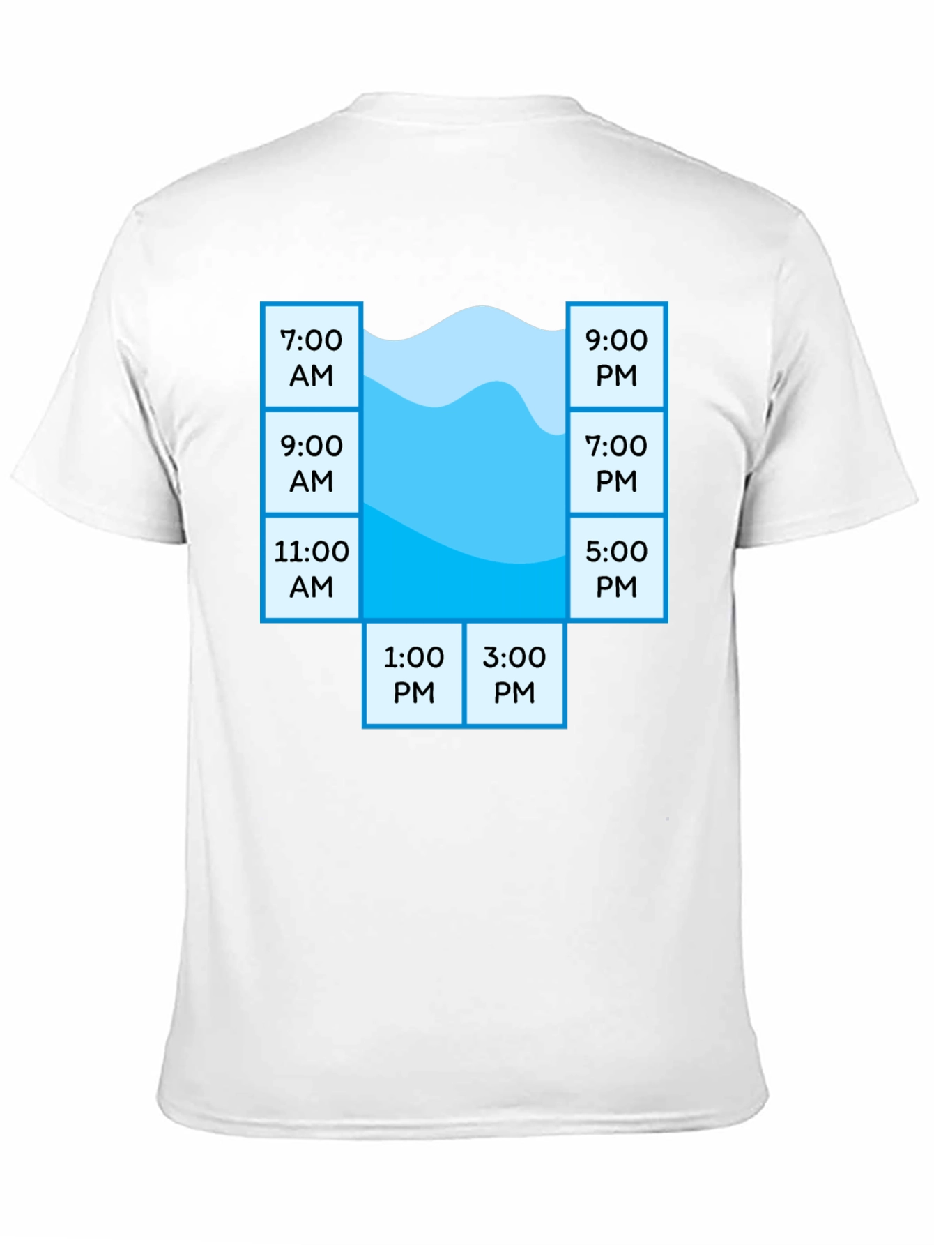 Pool Schedule T-Shirt - Funny Swim Time Planner Tee