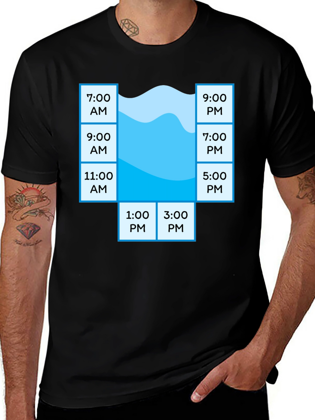 Pool Schedule T-Shirt - Funny Swim Time Planner Tee