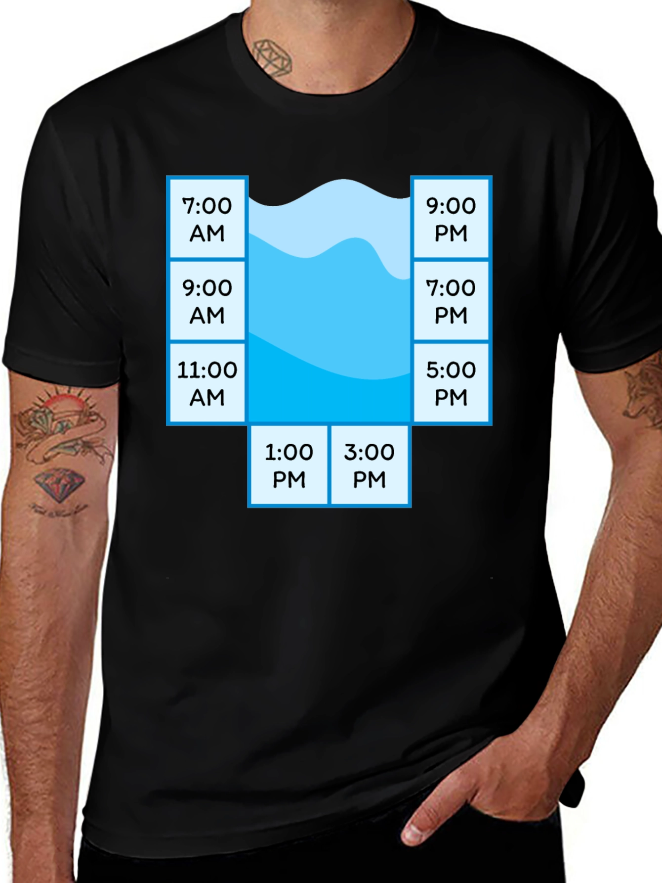 Pool Schedule T-Shirt - Funny Swim Time Planner Tee