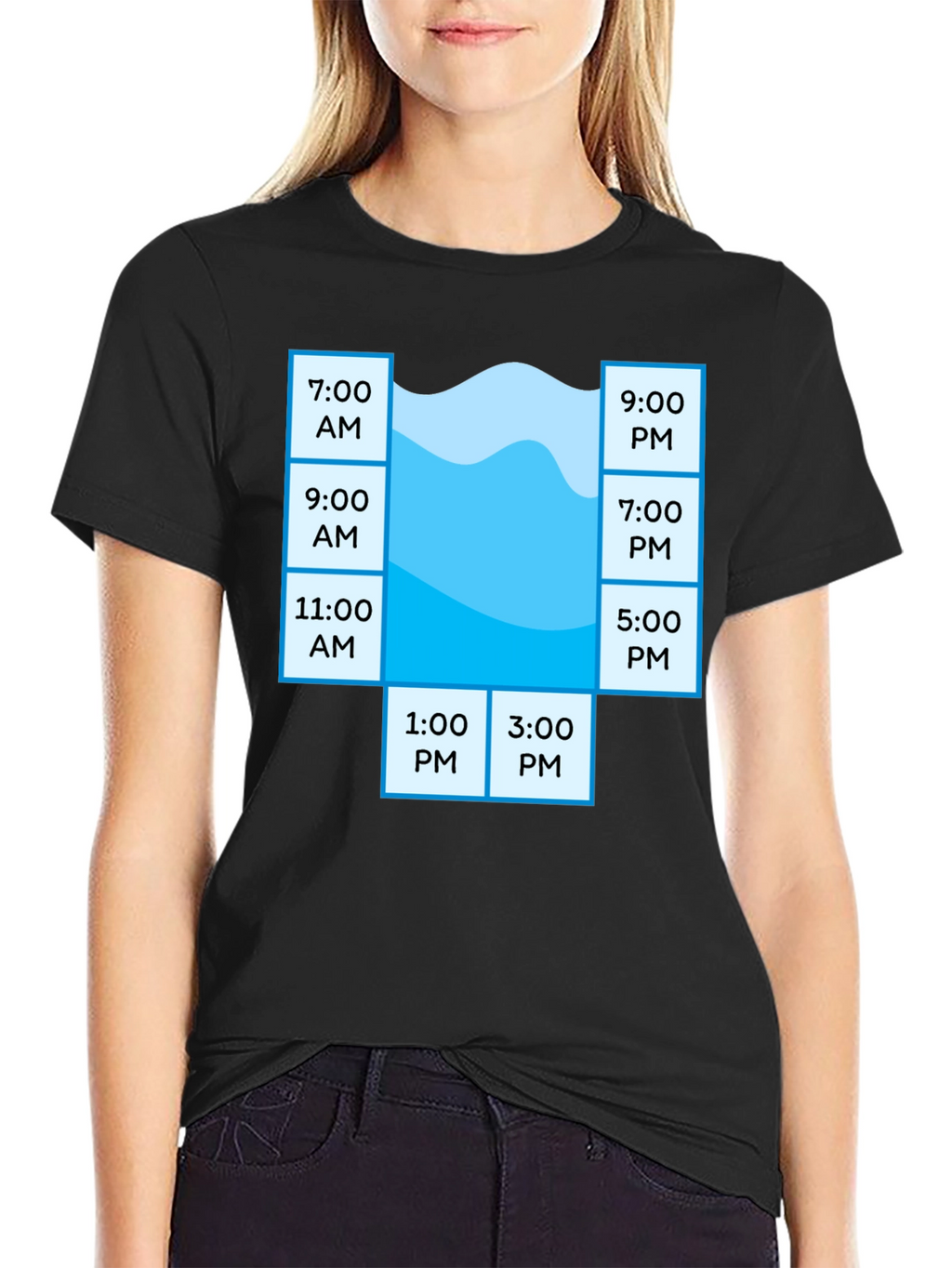Pool Schedule T-Shirt - Funny Swim Time Planner Tee
